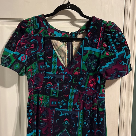 Vintage velvet 70s empire waist maxi dress - Picture 3 of 6